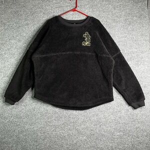 Disney Gold Collection Spirit Jersey‎ Adult Large Black Fleece Mickey Mouse